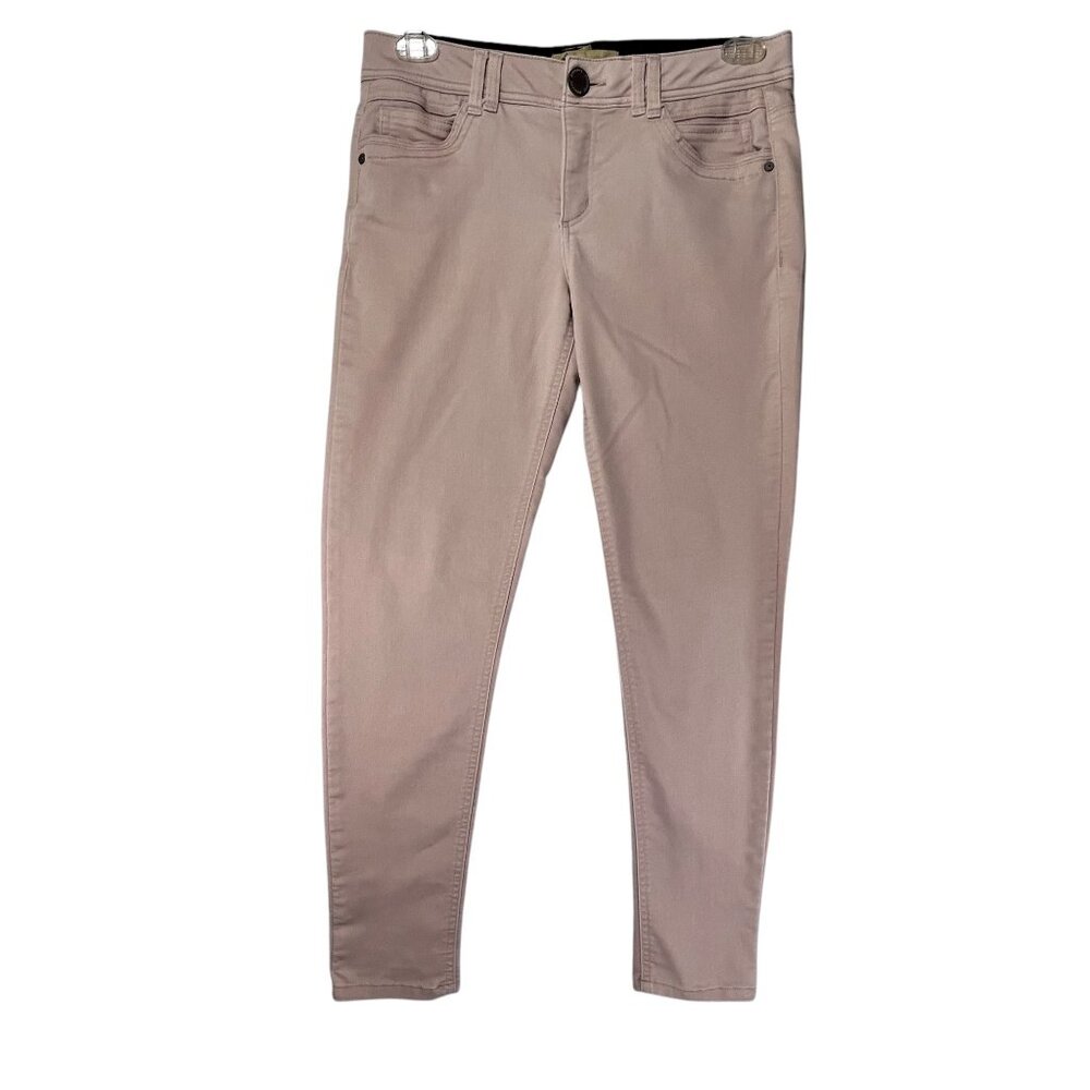 Democracy Pink Ankle Length Skinny Pants Jeans Womens 8 Stretch Cotton Blend